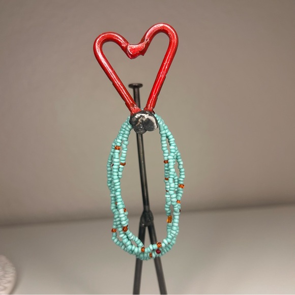 Turquoise Boho Multilayer Stackable Bracelets - Picture 8 of 9